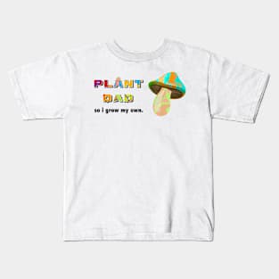 Funny Plant Dad Shrooms Design Kids T-Shirt